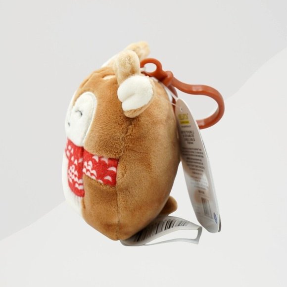 NWT Dawn the Reindeer Fawn Squishmallow Christmas 4" Red Scarf KellyToy‎ - Picture 2 of 6